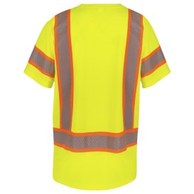 Radians ST42B Type R Class 3 Color Block Short Sleeve Safety Shirt - Hi-Vis Green
