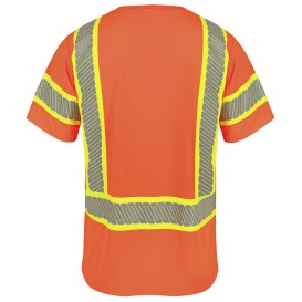 Radians ST42B Type R Class 3 Color Block Short Sleeve Safety Shirt - Orange