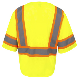 Radians SV232-3ZGM Type R Class 3 Dual Side Zipper Two-Tone Safety Vest - Yellow/Lime