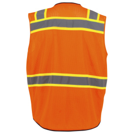 Radians SV51B-2Z Type R Class 2 Black Bottom Two-Tone Surveyor Safety Vest - Orange