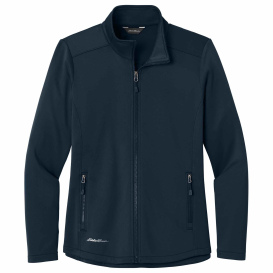 Eddie Bauer EB2470 Ladies Smooth Mid Layer Fleece Full-Zip - River Blue Navy