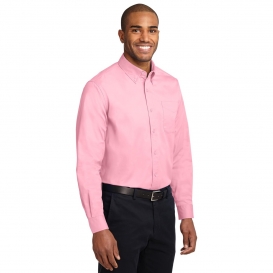 Port Authority S608ES Extended Size Long Sleeve Easy Care Shirt - Light Pink