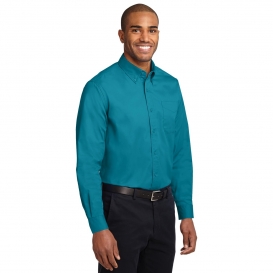Port Authority S608ES Extended Size Long Sleeve Easy Care Shirt - Teal Green