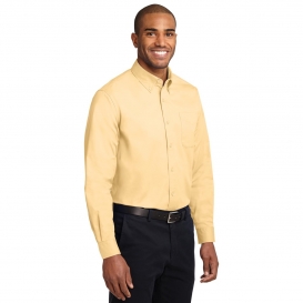 Port Authority S608ES Extended Size Long Sleeve Easy Care Shirt - Yellow