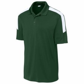 Sport-Tek ST104 Competitor United Polo - Forest Green/White