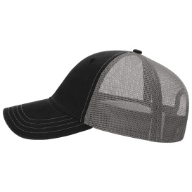 Richardson 111 Garment-Washed Trucker Cap - Black/Charcoal