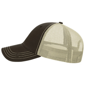 Richardson 111 Garment-Washed Trucker Cap - Brown/Khaki
