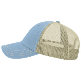 Richardson 111 Garment-Washed Trucker Cap - Columbia Blue/Khaki