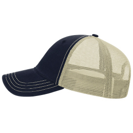 Richardson 111 Garment-Washed Trucker Cap - Navy/Khaki