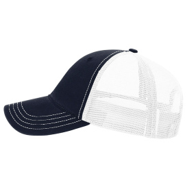 Richardson 111 Garment-Washed Trucker Cap - Navy/White