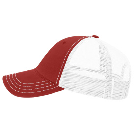 Richardson 111 Garment-Washed Trucker Cap - Red/White
