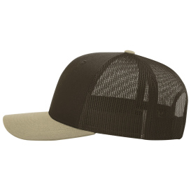 Richardson 112 Snapback Trucker Cap - Brown/Brown/Khaki
