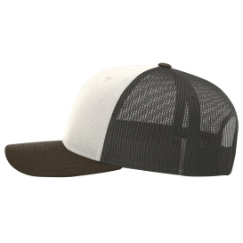 Richardson 112 Snapback Trucker Cap - Cream/Grey Brown/Brown