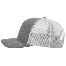 Richardson 112 Snapback Trucker Cap - Heather Grey/Light Grey
