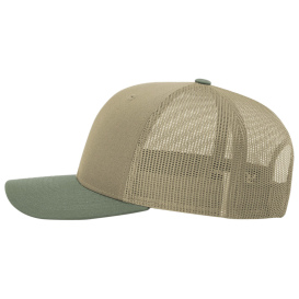 Richardson 112 Snapback Trucker Cap - Khaki/Khaki/Loden