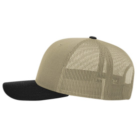 Richardson 112 Snapback Trucker Cap - Khaki/Khaki/Black