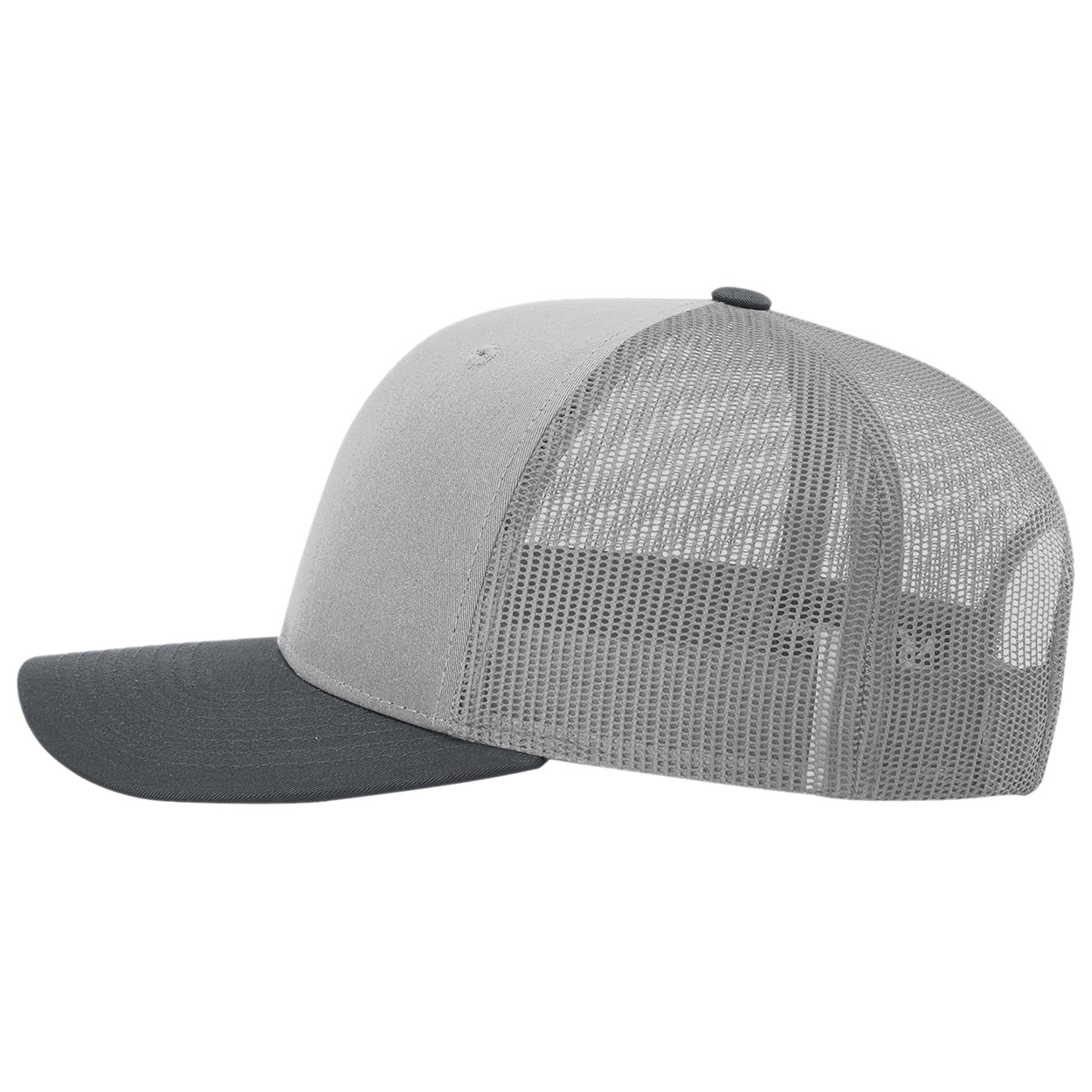 Richardson 112 Snapback Trucker Cap - Light Grey/Light Grey/Gunmetal