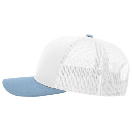 Richardson 112 Snapback Trucker Cap - White/White/Columbia Blue