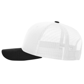 Richardson 112 Snapback Trucker Cap - White/White/Black