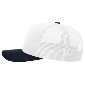 Richardson 112 Snapback Trucker Cap - White/White/Navy