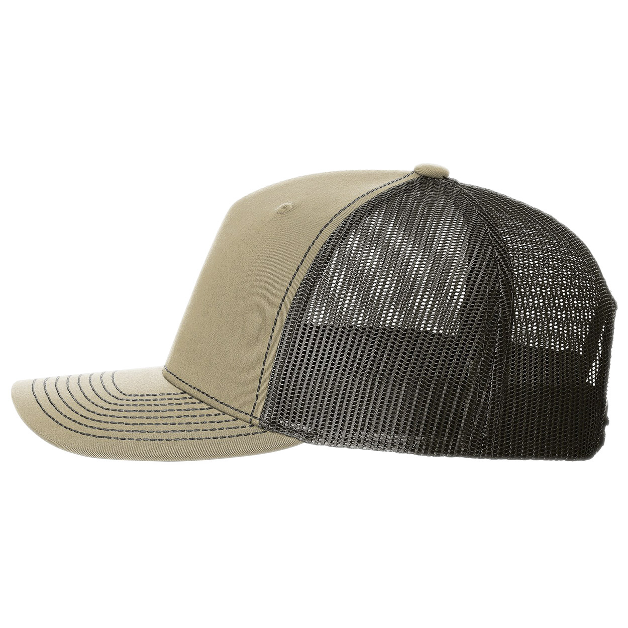 Richardson 112FP Snapback Trucker Cap - Khaki/Coffee