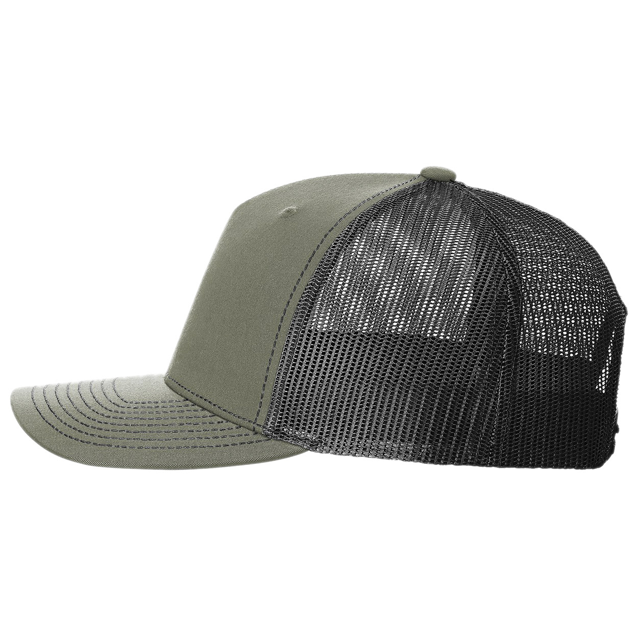 Richardson 112FP Five-Panel Trucker Cap - Loden/Black