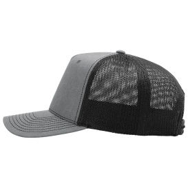 Richardson 112FPC Five-Panel Champ Trucker Cap - Heather Grey/Black