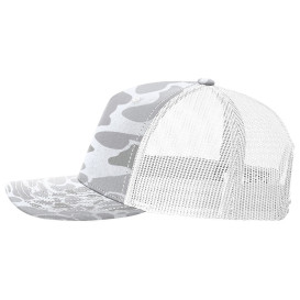 Richardson 112PFP Five Panel Printed Trucker Cap - Blizzard Duck Camo/White