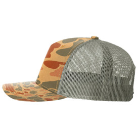 Richardson 112PFP Five Panel Printed Trucker Cap - Sienna Duck Camo/Loden