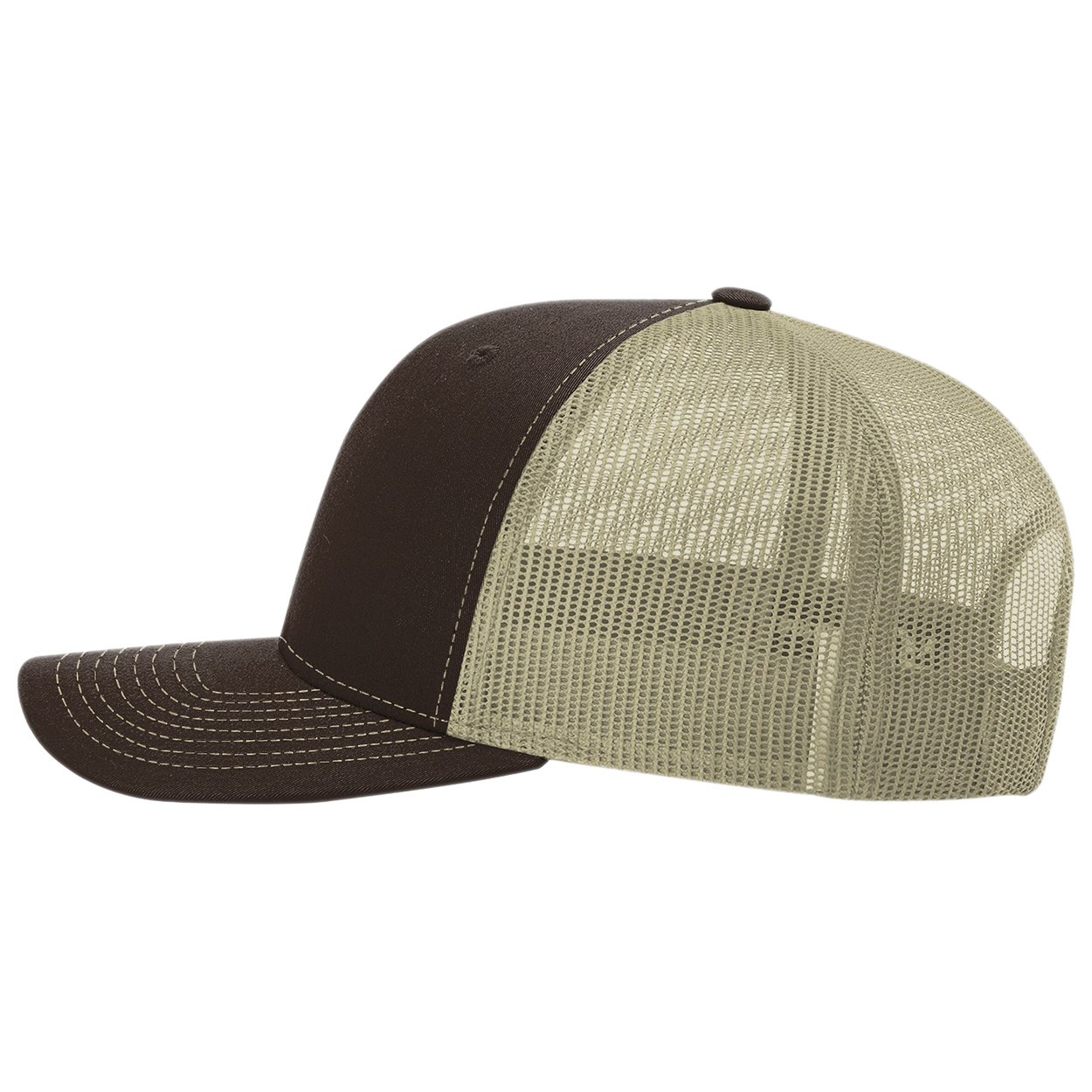 Richardson 112PL 112+ R-Flex Adjustable Trucker Cap - Brown/Khaki