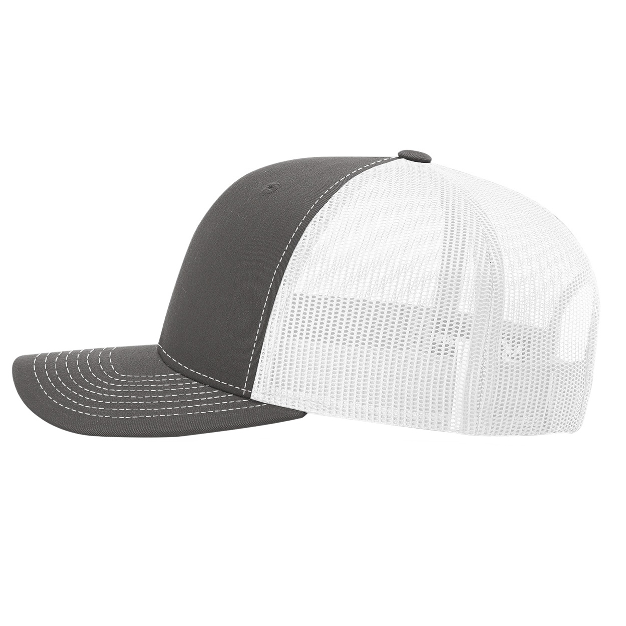 Richardson 112PL 112+ R-Flex Adjustable Trucker Cap - Charcoal/White
