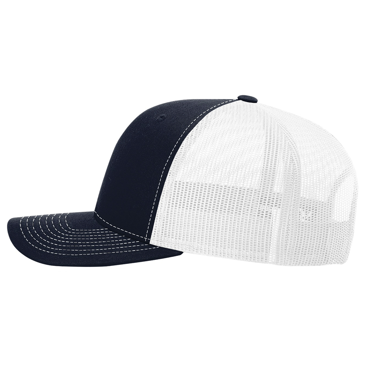 Richardson 112PL 112+ R-Flex Adjustable Trucker Cap - Navy/White