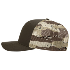 Richardson 112PM Printed Mesh-Back Trucker Cap - Brown/Desert Camo