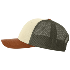 Richardson 115 Low Pro Trucker Cap - Cream/Loden/Dark Orange