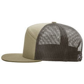 Richardson 168 Seven-Panel Trucker Cap - Pale Khaki/Brown
