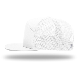 Richardson 168 Seven-Panel Trucker Cap - White