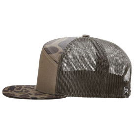 Richardson 168P Printed 7-Panel Trucker Cap - Bark Duck Camo/Brown