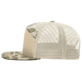 Richardson 168P Printed 7-Panel Trucker Cap - Harvest Duck Camo/Sandstone