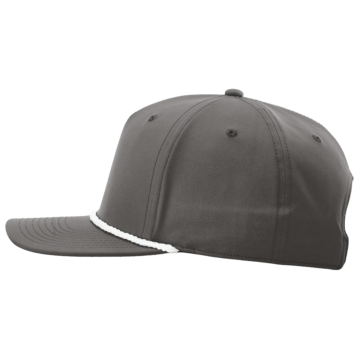 Richardson 258 Five Panel Classic Rope Cap - Dark Grey/White