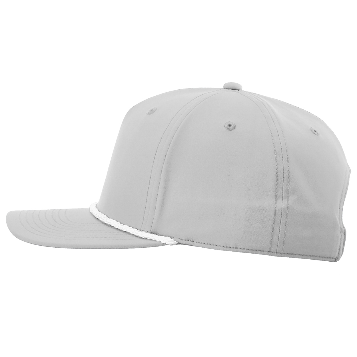 Richardson 258 Five Panel Classic Rope Cap - Light Grey/White