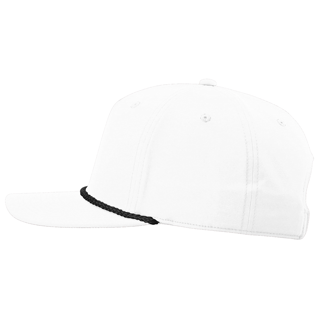Richardson 258 Five Panel Classic Rope Cap - White/Black