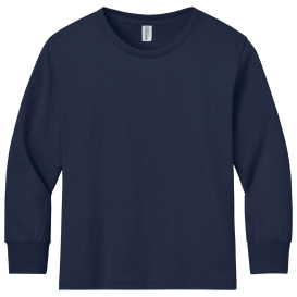 Jerzees 29BL Youth Dri-Power Active 50/50 Cotton/Poly Long Sleeve T-Shirt - J Navy