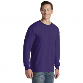 Jerzees 29LS Dri-Power 50/50 Cotton/Poly Long Sleeve T-Shirt - Deep Purple