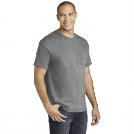 Gildan 5300 Heavy Cotton/Poly Pocket T-Shirt - Graphite Heather