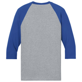 Gildan 5700 Heavy Cotton 3/4-Sleeve Raglan T-Shirt - Sport Gray Trim Royal