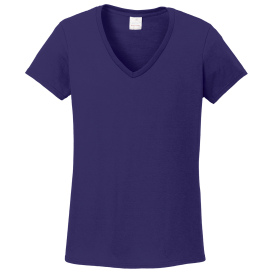 Gildan 5V00L Ladies Heavy Cotton V-Neck T-Shirt - Purple