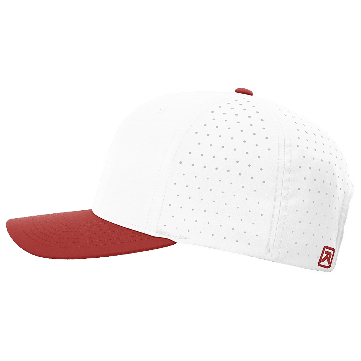Richardson 632 Laser Perf R-Flex Snapback Cap - White/White/Red