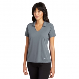Nike 637165 Ladies Dri-FIT Vertical Mesh Polo - Cool Grey