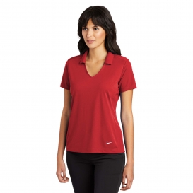 Nike 637165 Ladies Dri-FIT Vertical Mesh Polo - Univerity Red