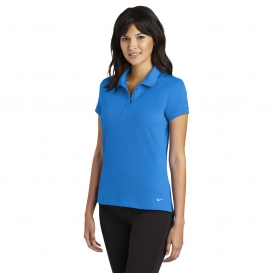 Nike 746100 Ladies Dri-FIT Solid Icon Pique Polo - Light Photo Blue